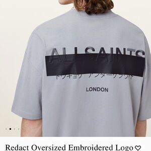 All Saints Gray Short Sleeve Tees Minimalist Style